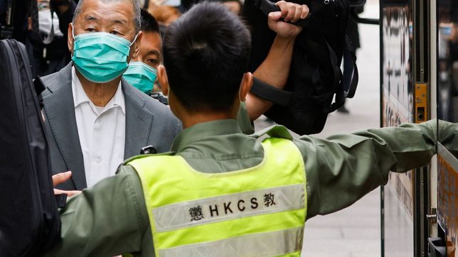 Hong Kong freezes listed shares of media tycoon Lai under security law
