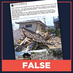FALSE: Photos after 2 earthquakes in Japan in February 2021