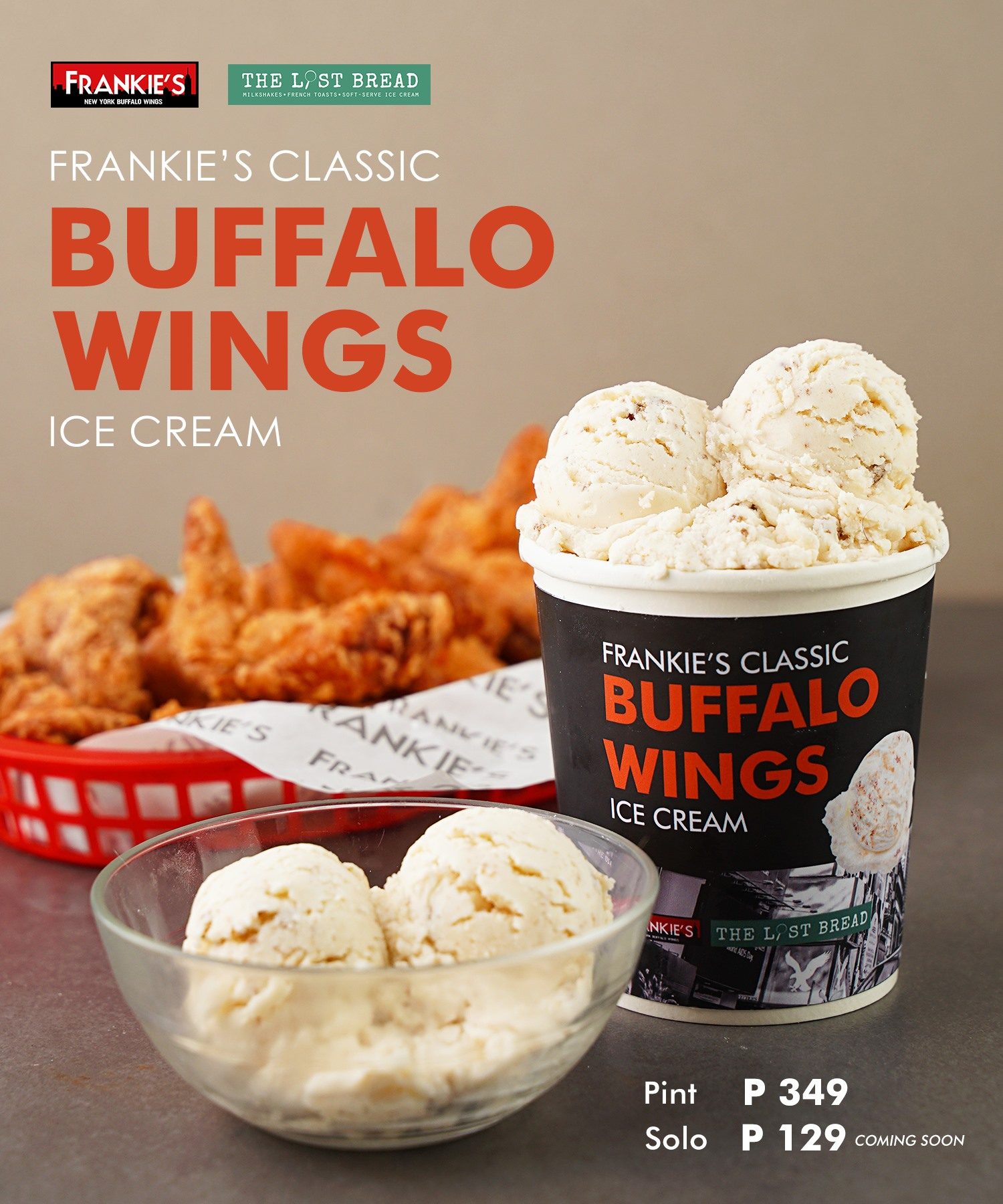 Frankie’s and The Lost Bread collab for buffalo wings-flavored ice cream