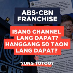 [WATCH] ’Yung Totoo?: Mga kasinungalingan tungkol sa prangkisa ng ABS-CBN