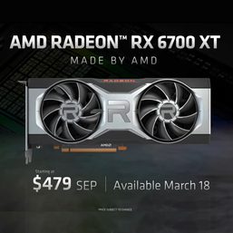 AMD RX 6700 XT announced