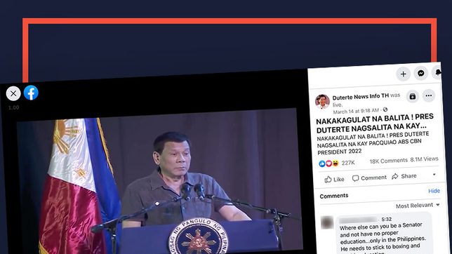 FALSE: Duterte speaks up about Pacquiao’s 2022 plans