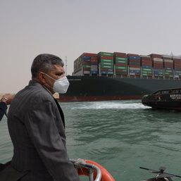 Global container crunch deepens with cargo ships stranded in Suez Canal