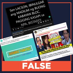 FALSE: Lacson says Makabayan bloc members are NPA