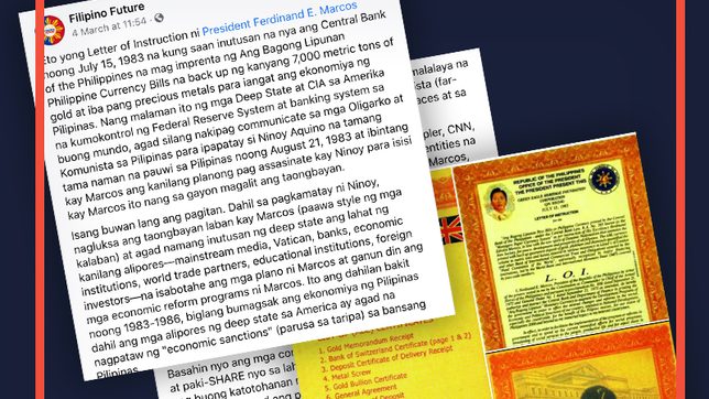 FALSE: Ferdinand Marcos’ Letter of Instruction for Bagong Lipunan currency