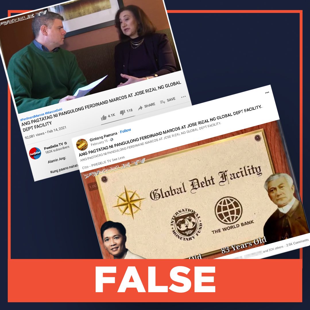 FALSE: Ferdinand Marcos, Jose Rizal established World Bank