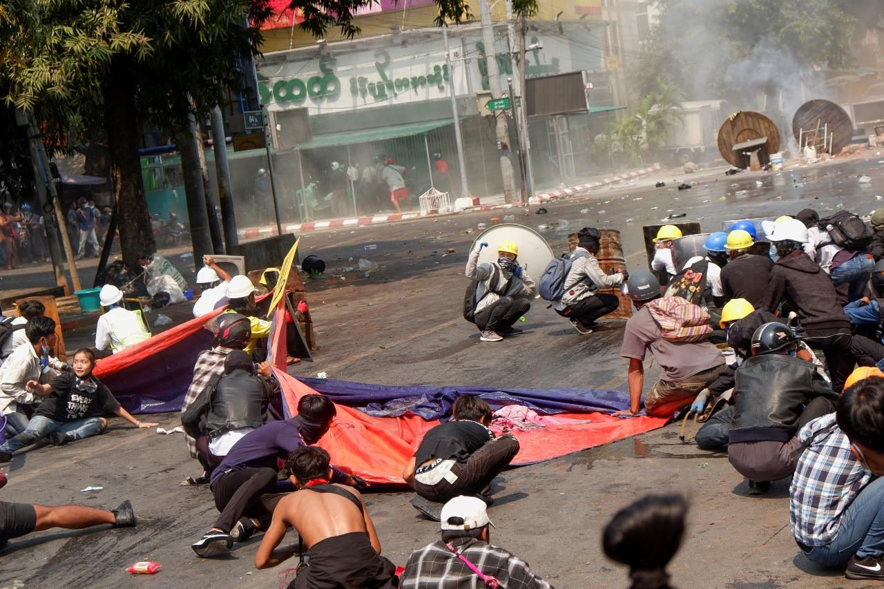 Myanmar security forces kill 18 anti-coup protesters despite calls for restraint – rights group
