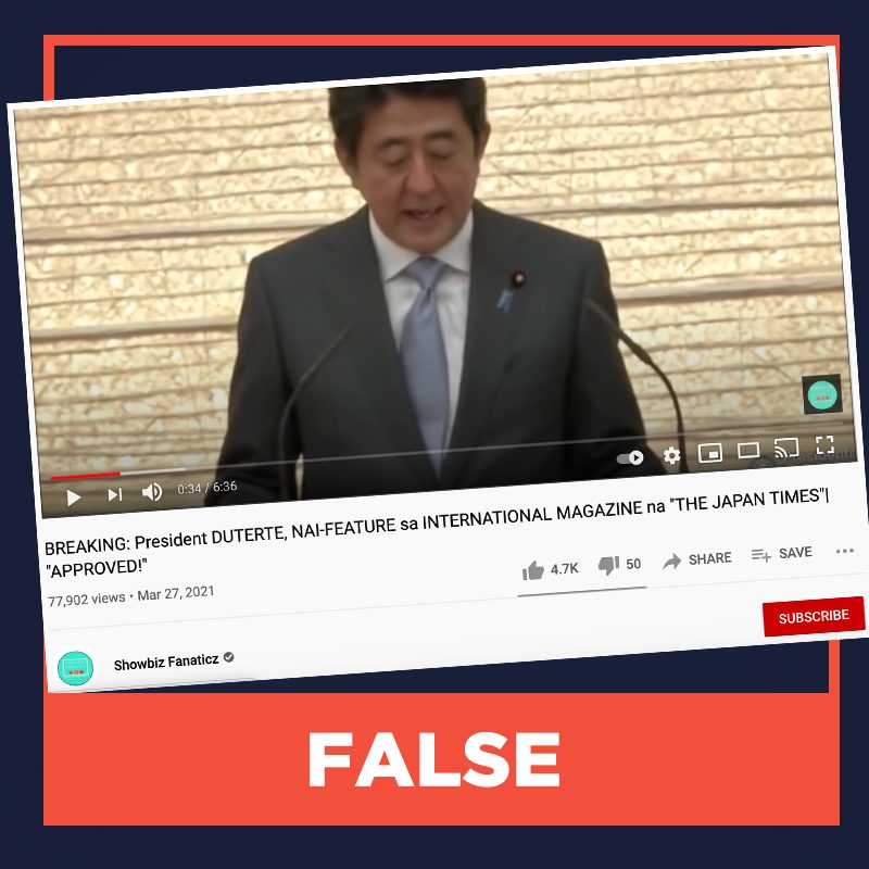 FALSE: Japanese gov’t publication reported Duterte’s highest rating among Asian leaders