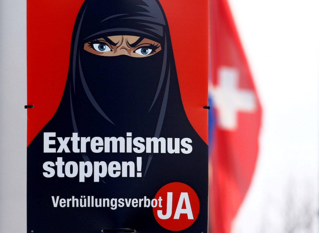 Swiss agree to outlaw facial coverings in ‘burqa ban’ vote