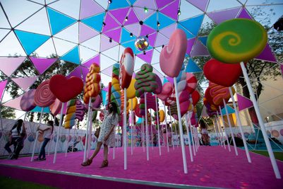 Candy themed amusement park