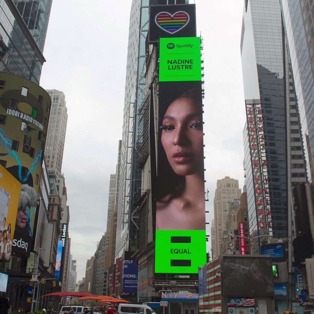 LOOK: Nadine Lustre makes it to billboard on New York’s Times Square