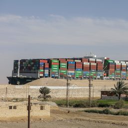 Huge ship blocking Suez Canal partially refloated, more work needed