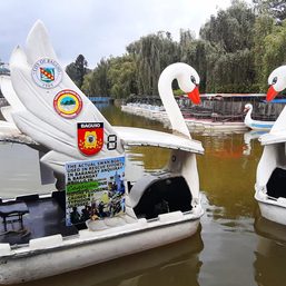Baguio City honors hero swan boat of Burnham Lake