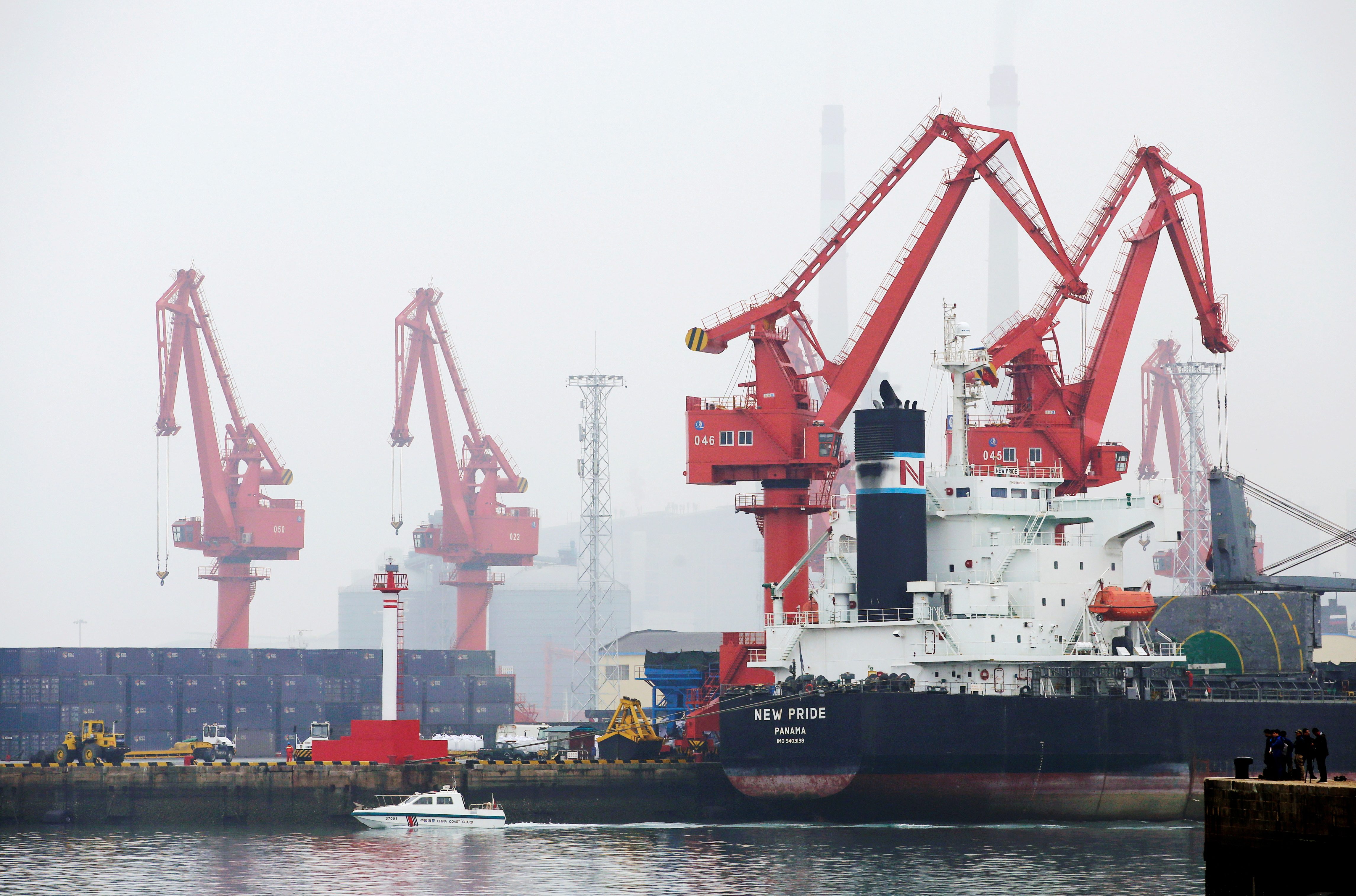 Oil spills outside China’s Qingdao port after ship collision