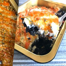 Try baked squid ink risotto from Mama Lou’s