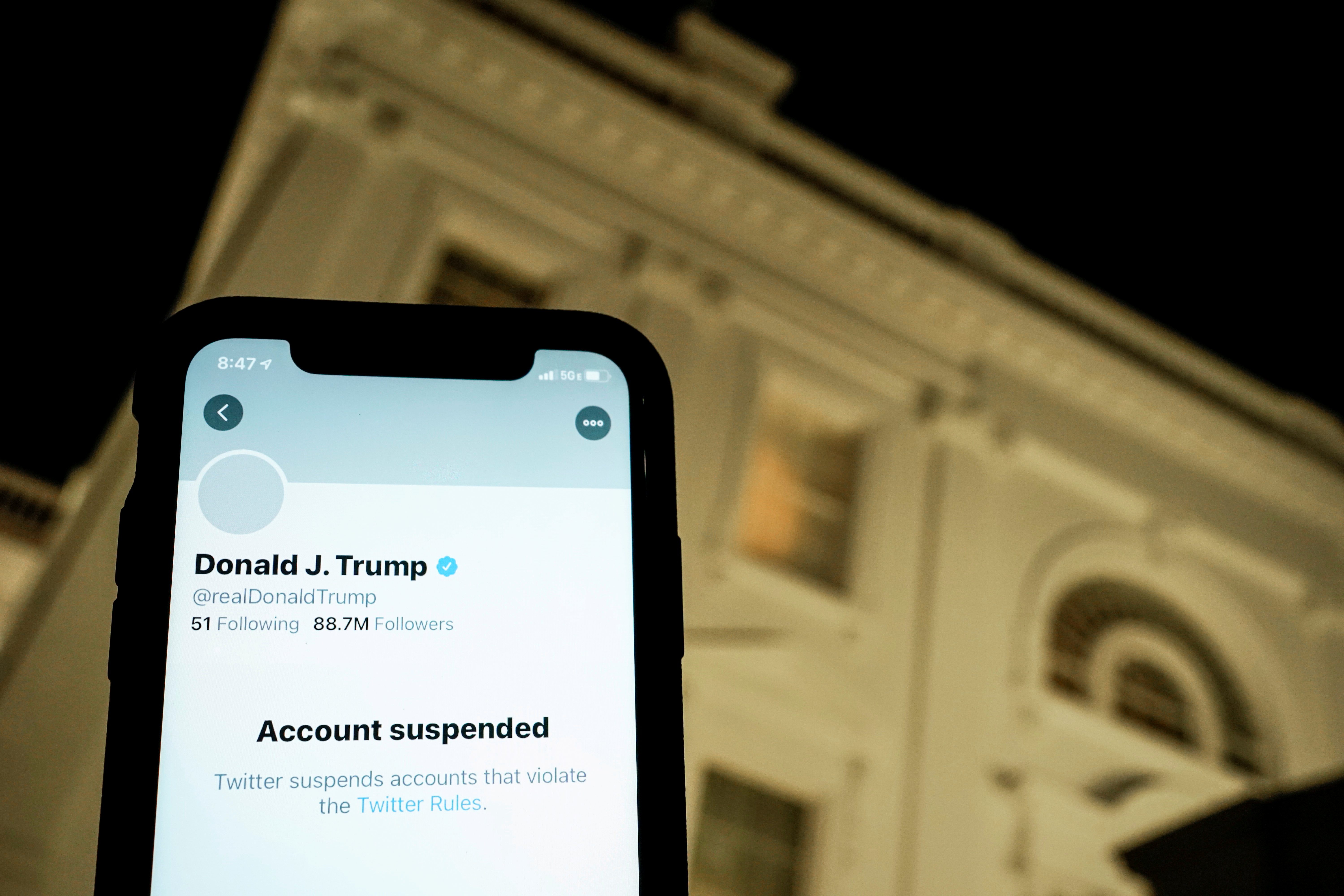 Twitter shuts down accounts for attempting to evade Trump ban