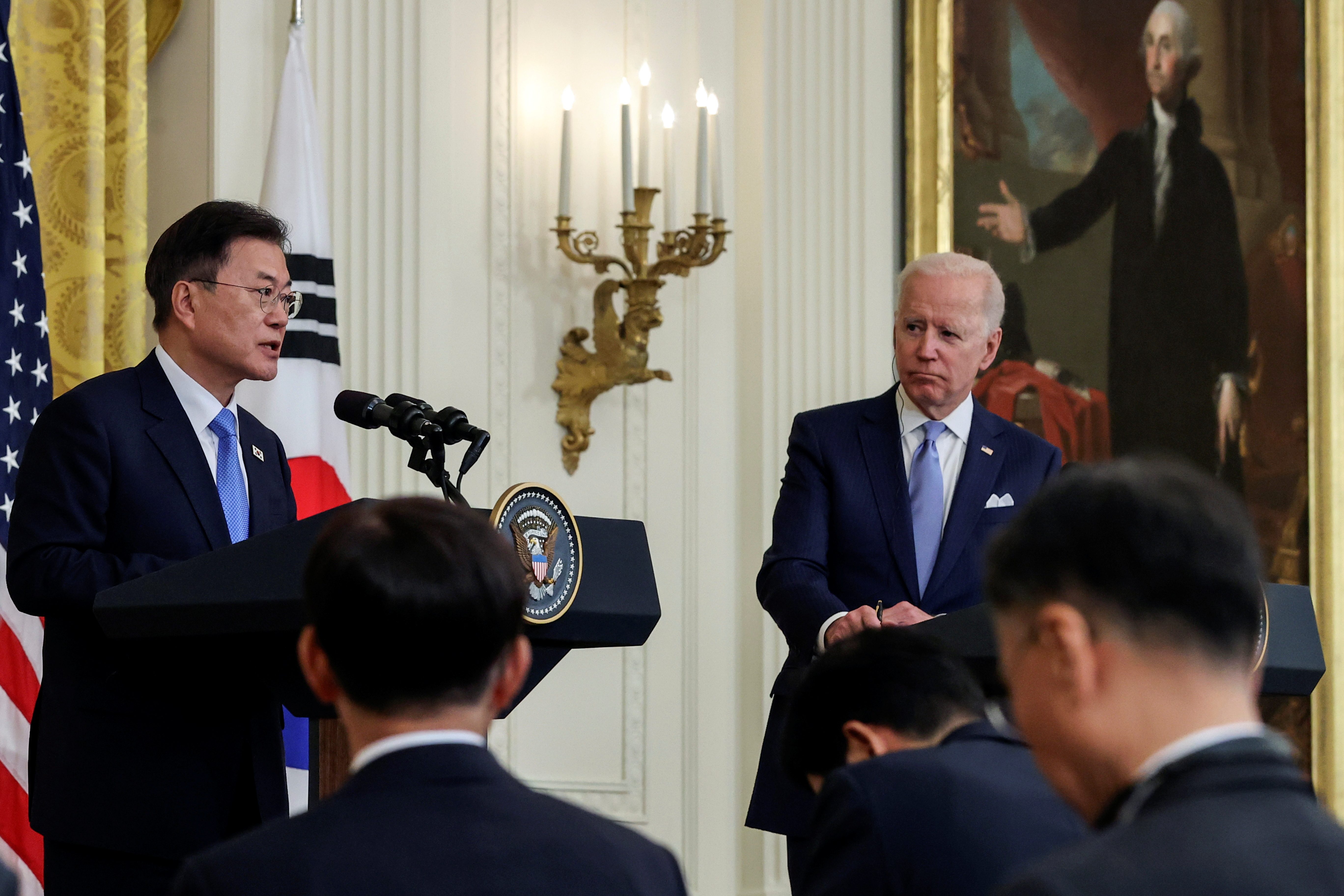 Biden, South Korea’s Moon express willingness to engage North