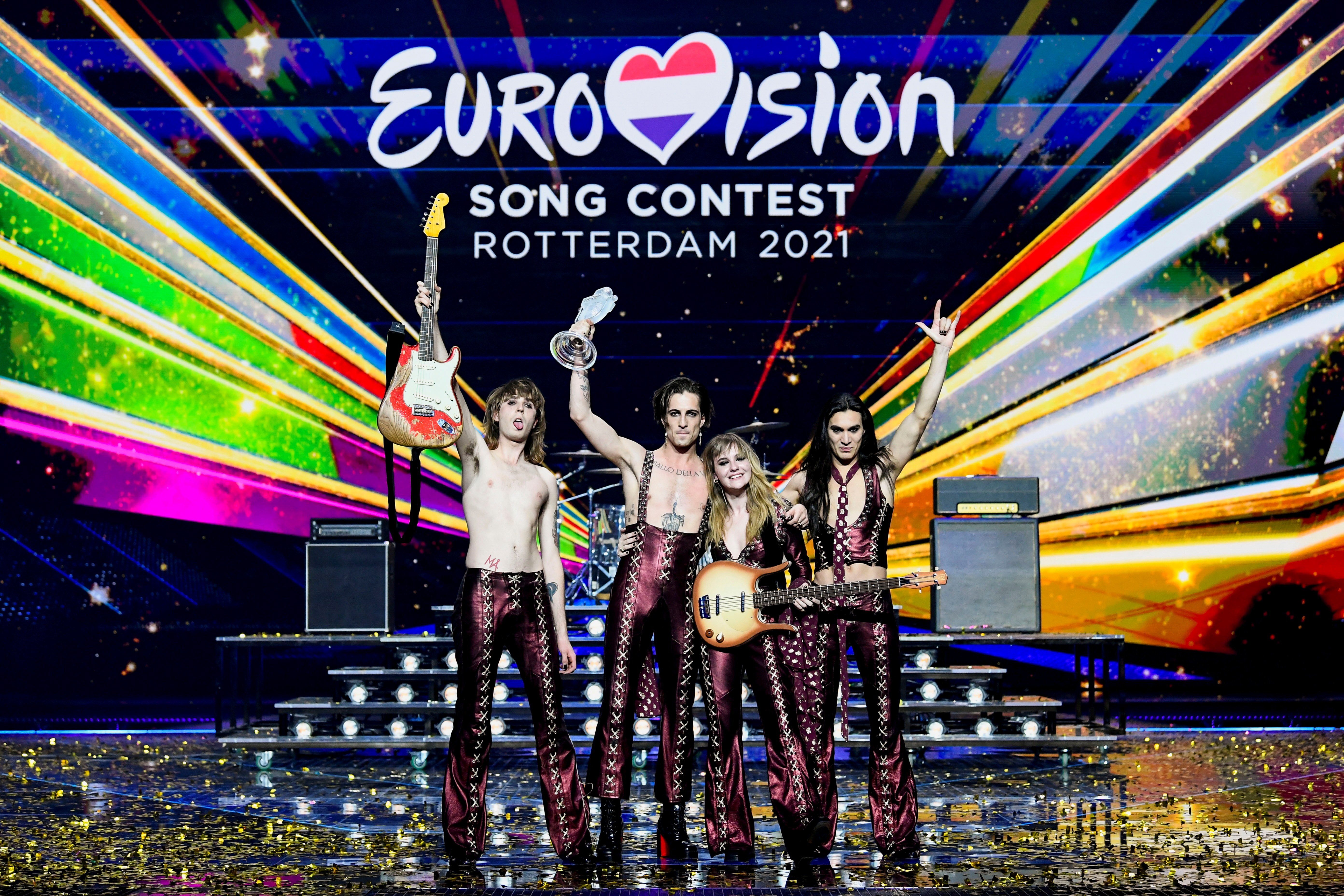Italy’s raucous glam rock takes Eurovision by storm