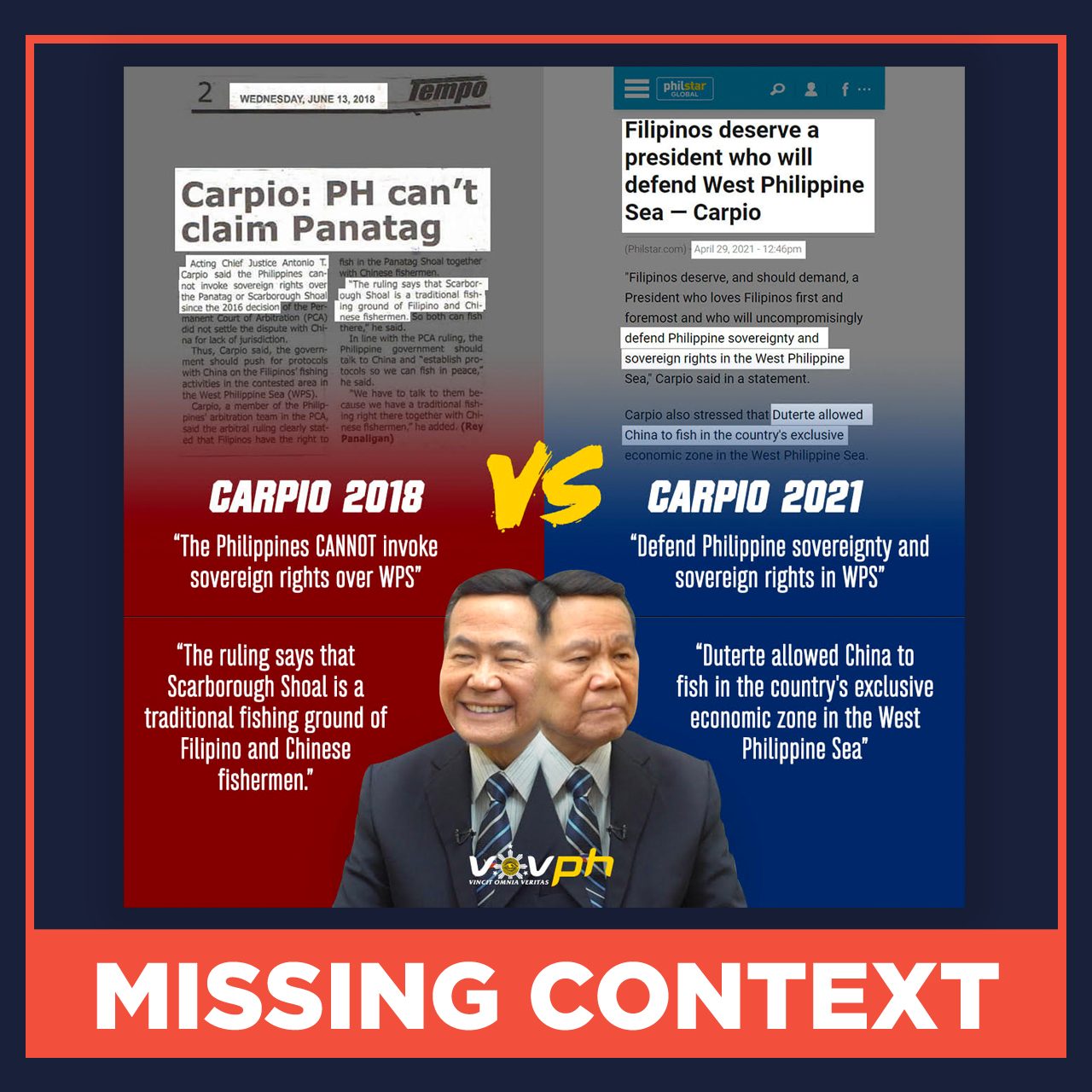 MISSING CONTEXT: Carpio’s conflicting statements about Panatag Shoal