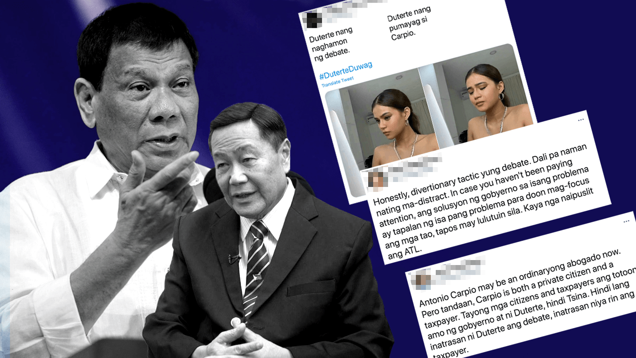 #DuterteDuwag? Netizens weigh in on Duterte vs Carpio debate challenge