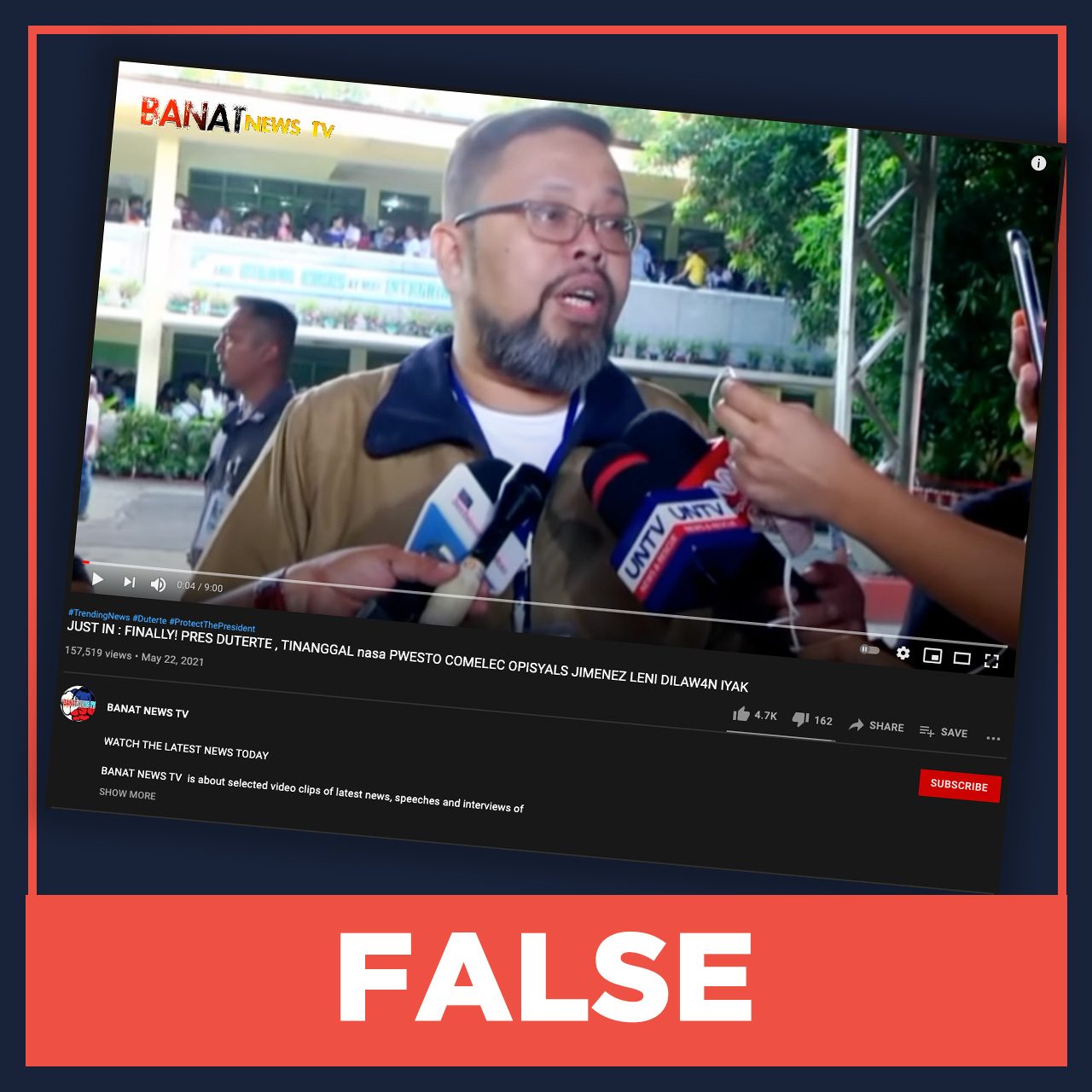 FALSE: Comelec spokesperson Jimenez removed from post