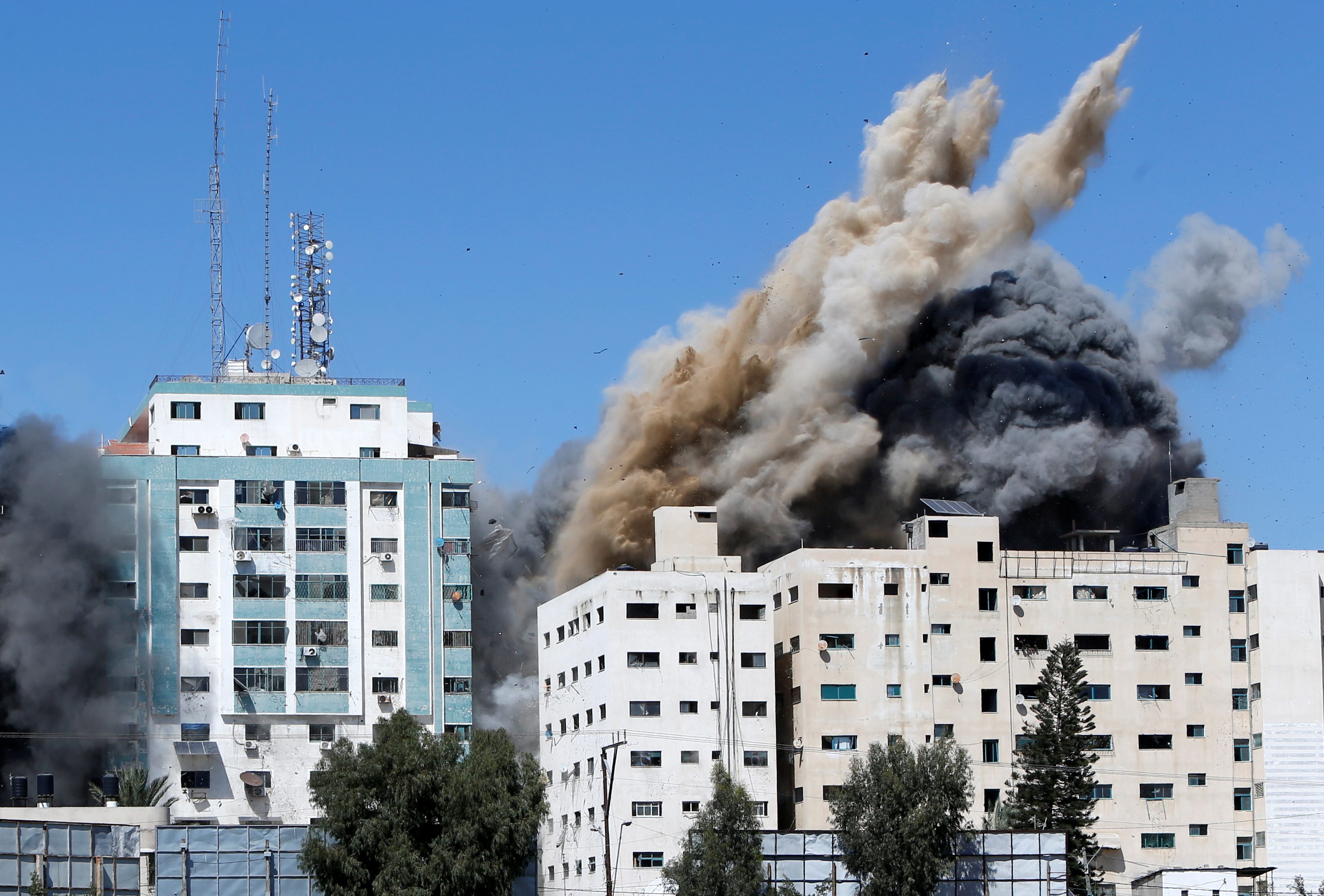 Israel destroys Gaza tower housing AP and Al Jazeera offices