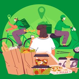 Buying groceries and food for Grab delivery riders