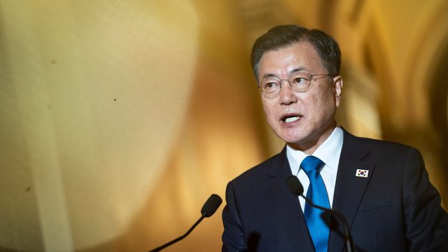 South Korea’s Moon to be 2nd leader welcomed by Biden