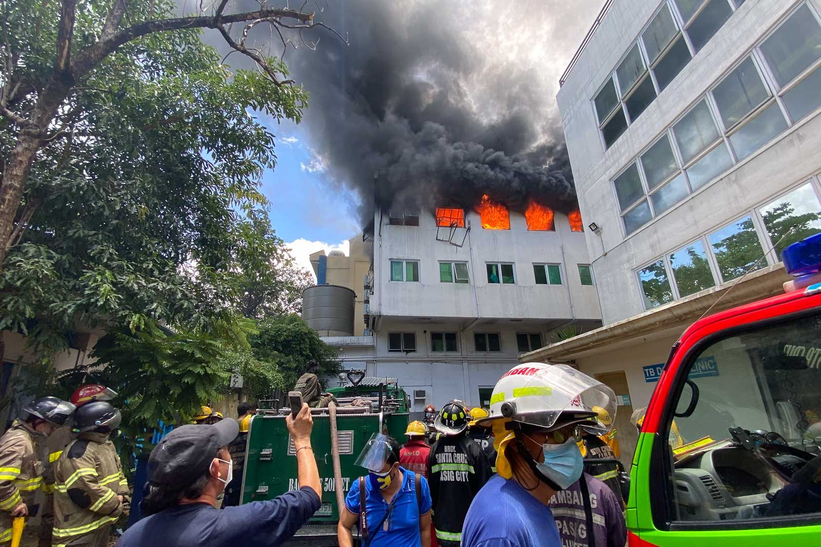 Fire hits Pasig City General Hospital