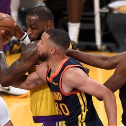 Lakers nip Warriors for West 7th seed on LeBron James trey