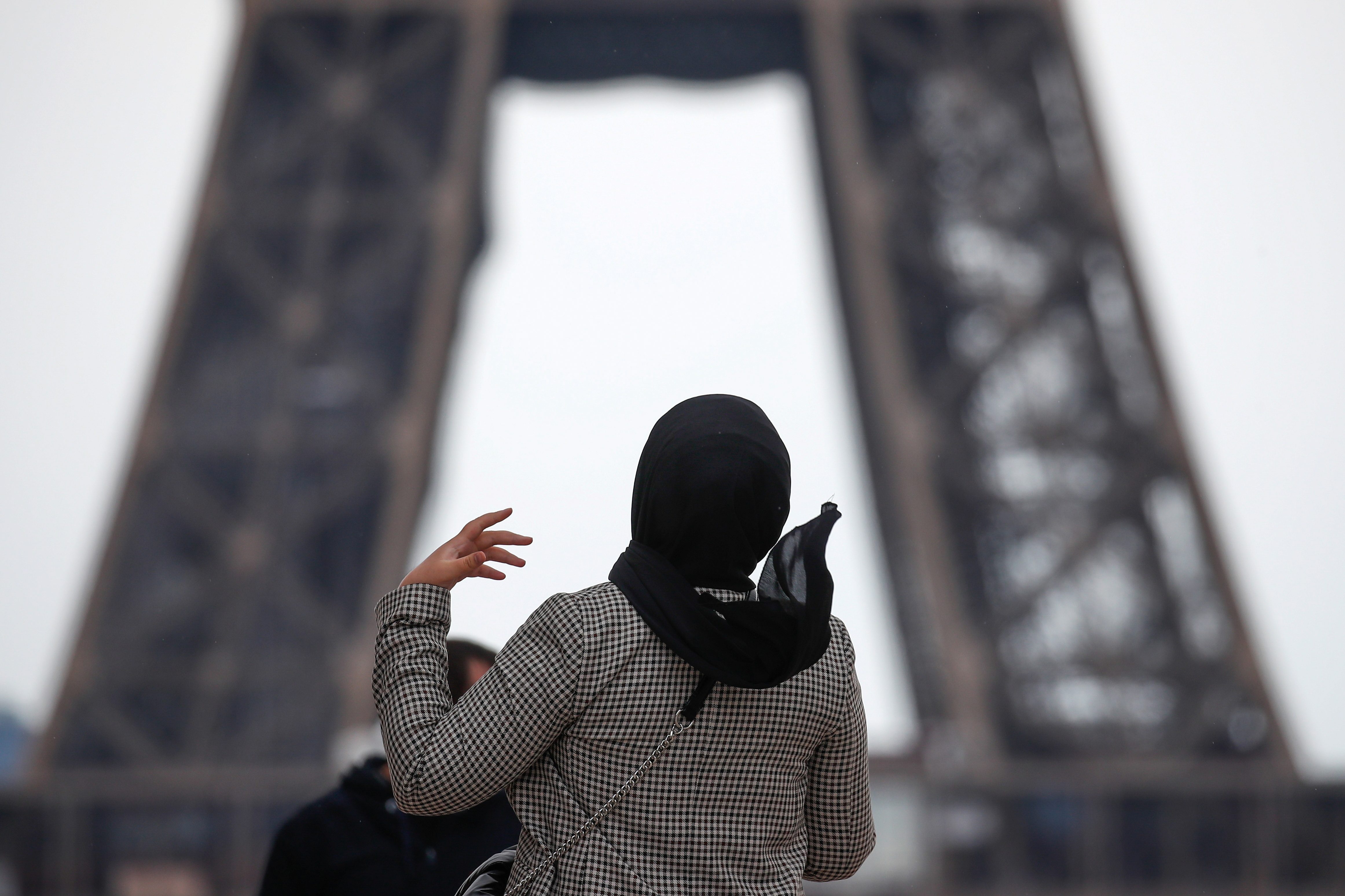 Hands off my hijab! Young Muslim women protest proposed French ban