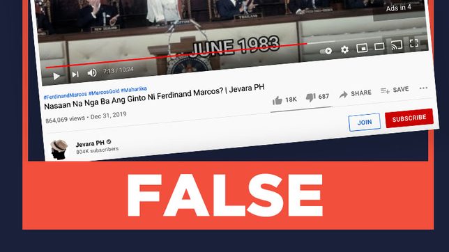 FALSE: Ferdinand Marcos appeared in a 1983 world leaders’ meeting in Canada