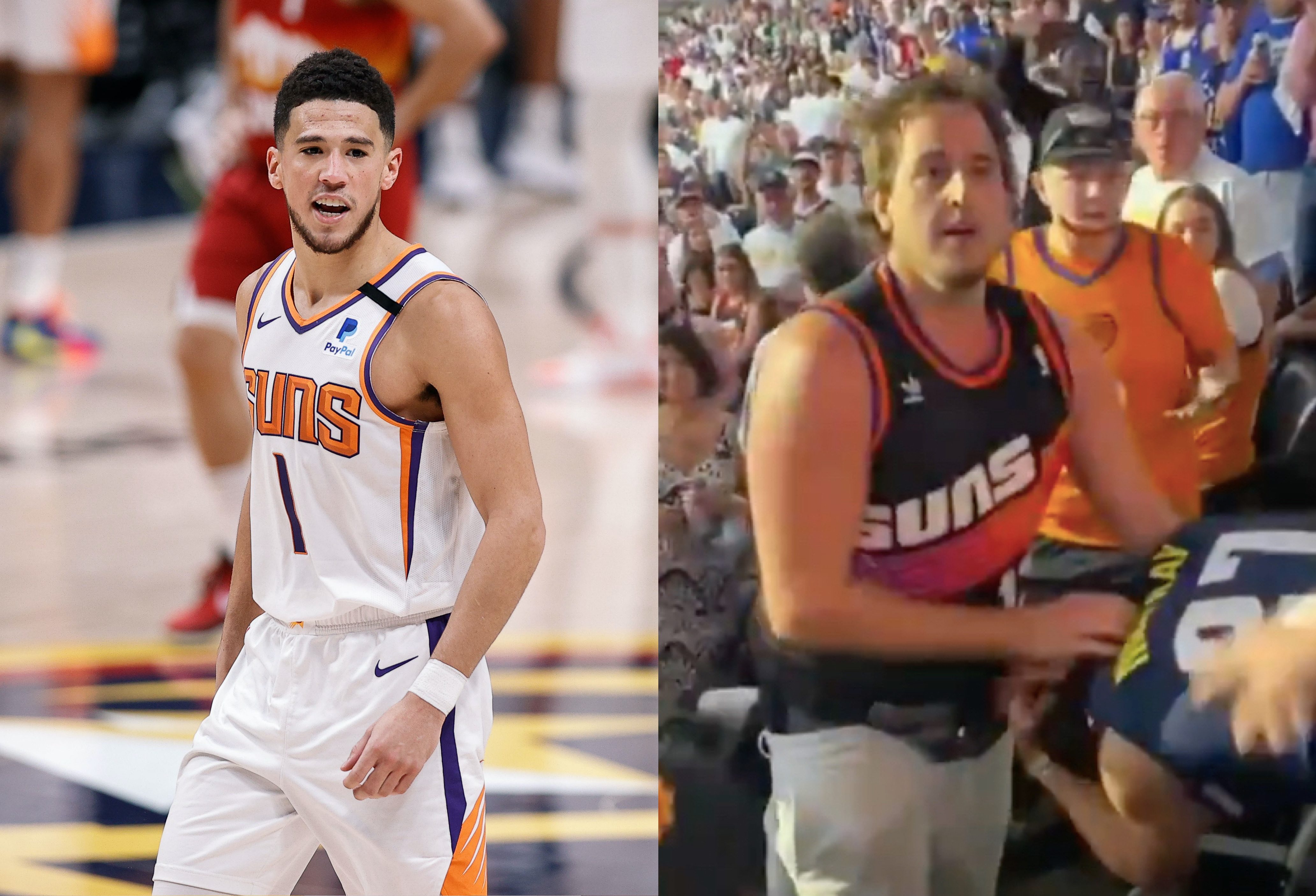 Devin Booker takes care of Suns fan in viral arena fight