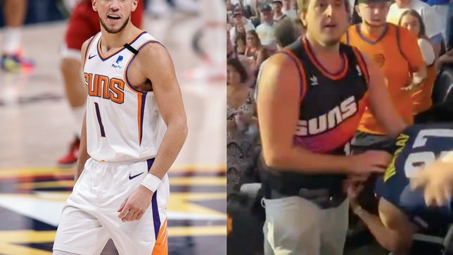 Devin Booker takes care of Suns fan in viral arena fight