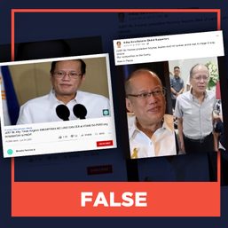 FALSE: Noynoy Aquino’s death caused by lung cancer, cardiac arrest