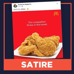 SATIRE: McDonald’s releases advertisement vs Jollibee after fried towel incident
