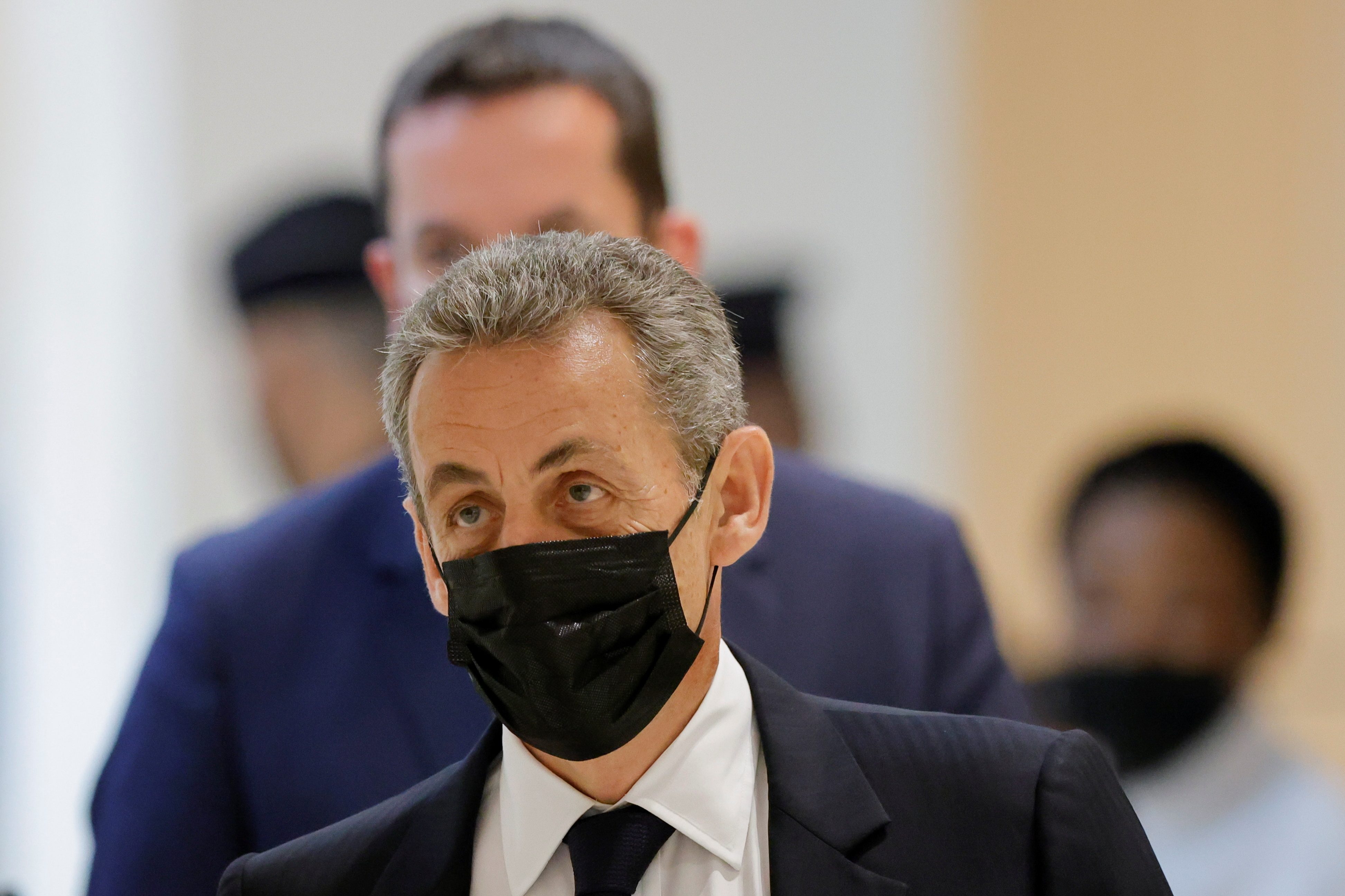 Former French president Sarkozy denies wrongdoing at campaign finance trial