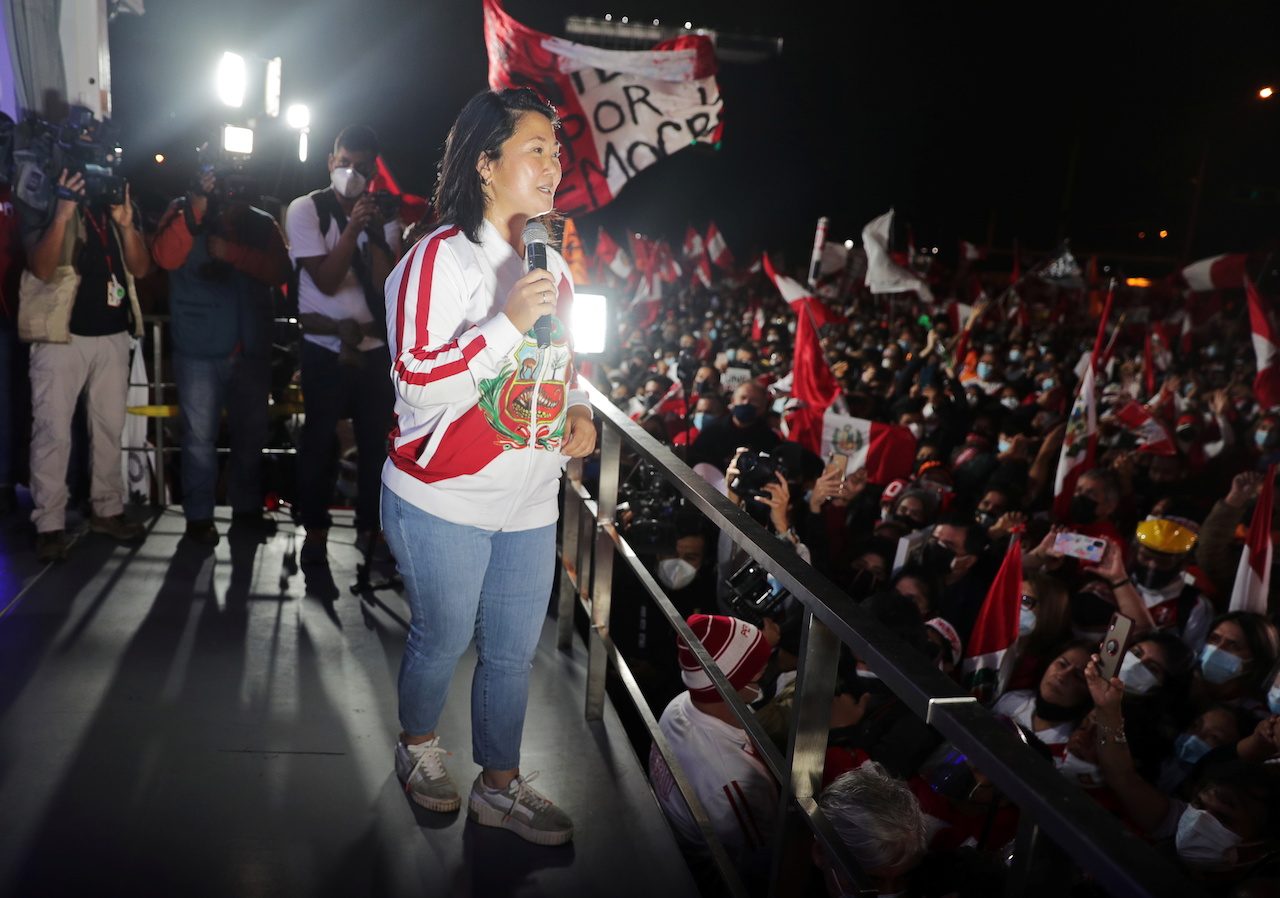Peru’s Fujimori leads protest to annul votes as Castillo nears win