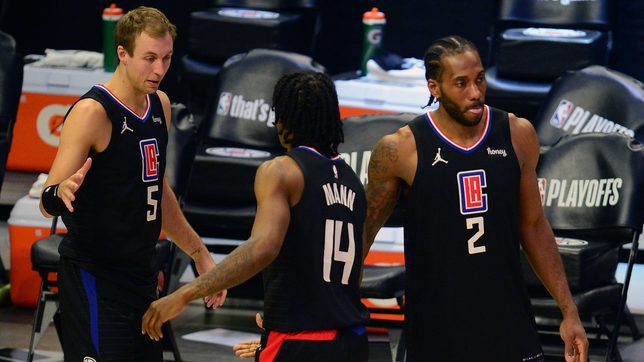 Clippers pull even with Jazz, but Kawhi Leonard leaves early