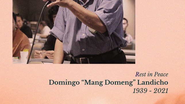 Filipino writer Domingo Landicho dies