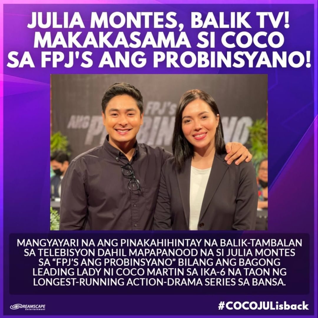 Julia Montes returns to TV in ‘Ang Probinsyano’ with Coco Martin