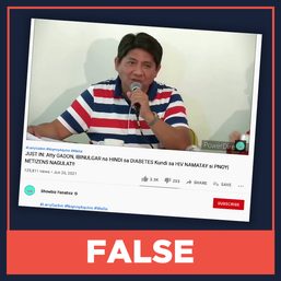 FALSE: Noynoy Aquino died due to HIV
