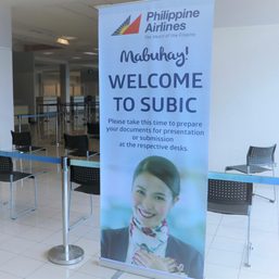 Plane with OFWs is first commercial flight to land in Subic airport in 10 years