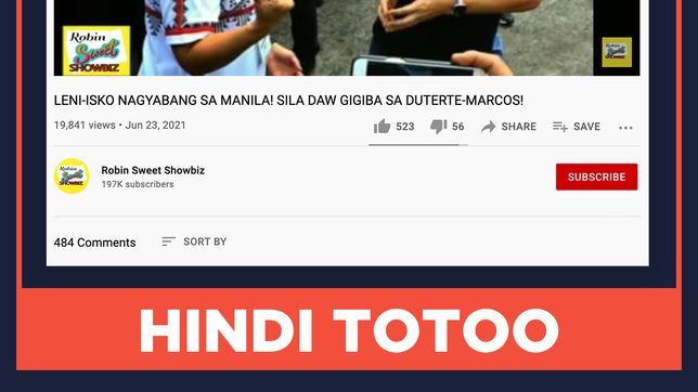 HINDI TOTOO: Robredo-Moreno nagyabang na tatalunin ang Duterte-Marcos sa Halalan 2022