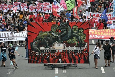 From murals to mascots, SONA 2021 protesters get creative with their dissent
