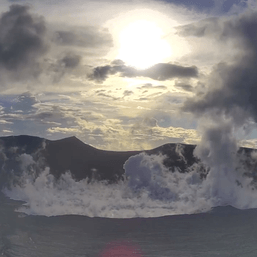 New Taal Volcano phreatomagmatic bursts seen on July 8