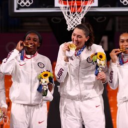 US women, Latvia men grab first golds in Games debut of 3×3 basketball