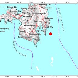Magnitude 5.7 earthquake strikes off Surigao del Sur