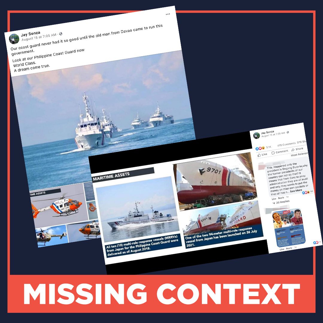 MISSING CONTEXT: 10 multi-role response vessels delivered under Duterte