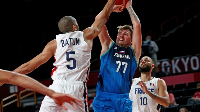 France escapes Doncic, Slovenia to set up Olympic final with USA